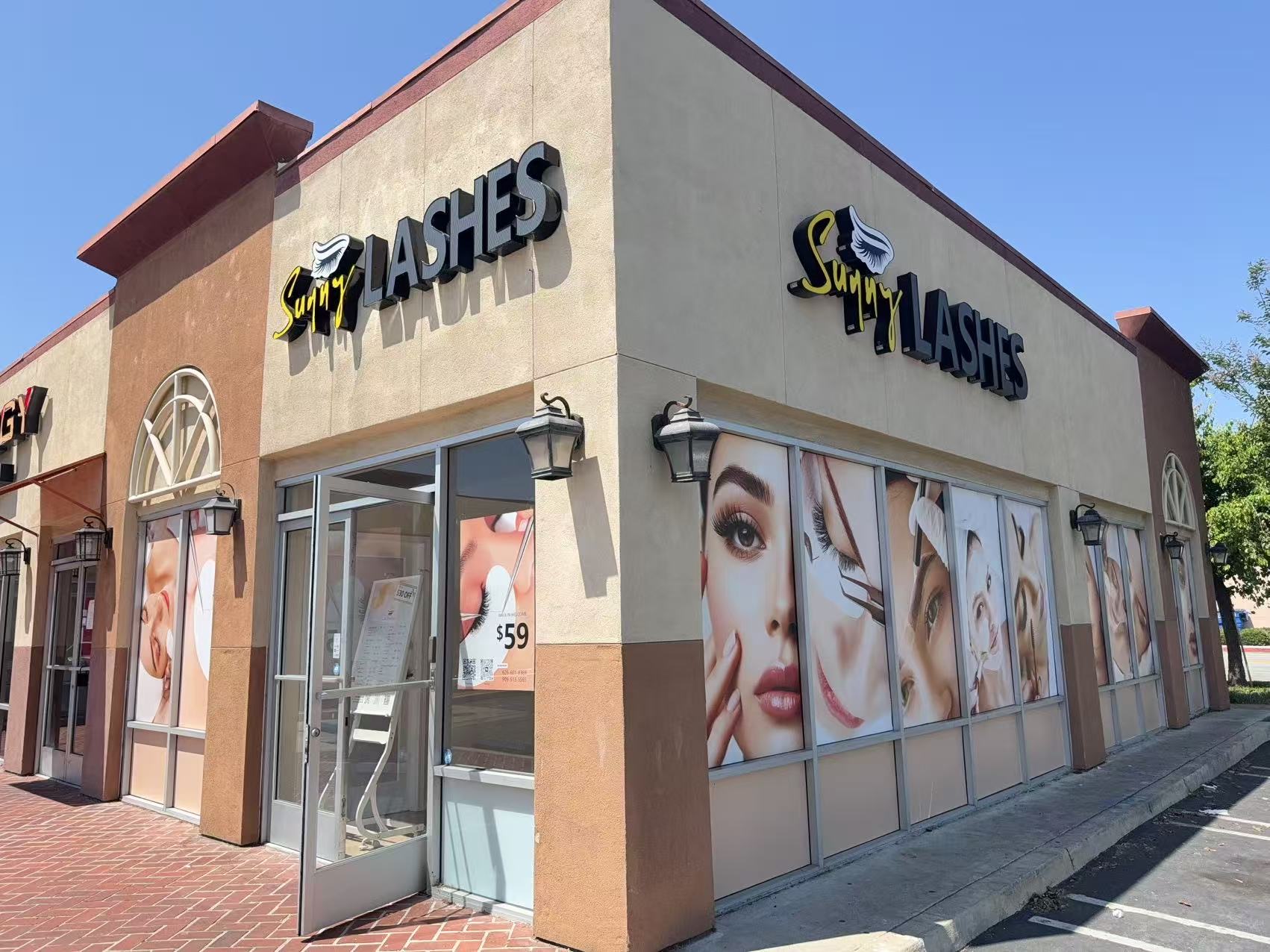 Sunny Lashes studio storefront in City of Industry
